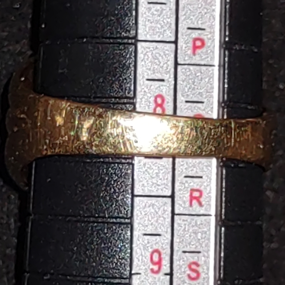 MEN'S heavy gold nugget ring with stone - Picture 4 of 7